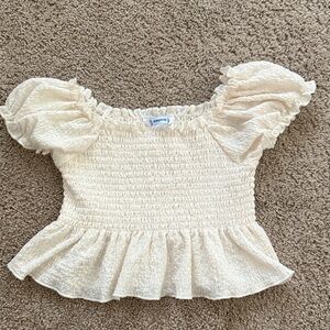 Mayoral Cream Ruffled Top
